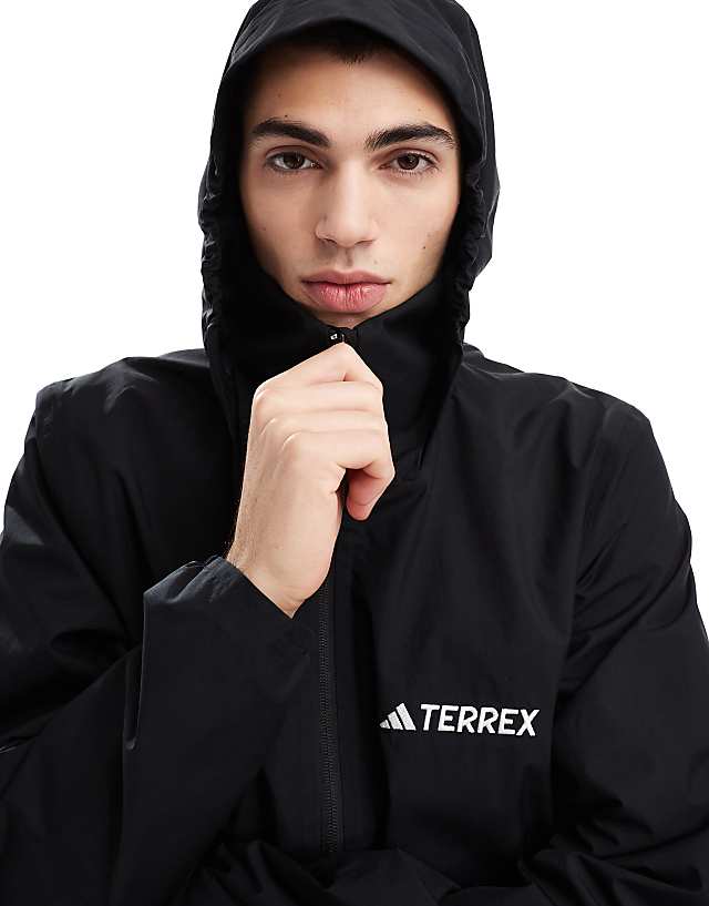 Asos Adidas Outdoor Terrex T-shirt With Chest Print In Black