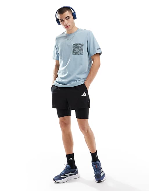 Asos Adidas Outdoor Terrex T-shirt With Patch Pocket In Grey