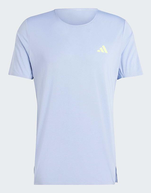 Asos Adidas Performance Adizero Running Tee In Blue Spark