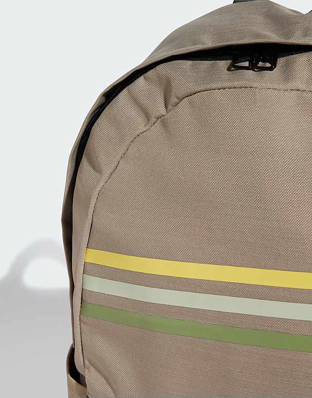 Asos Adidas Performance Classic Horizontal 3-stripes Backpack In Green