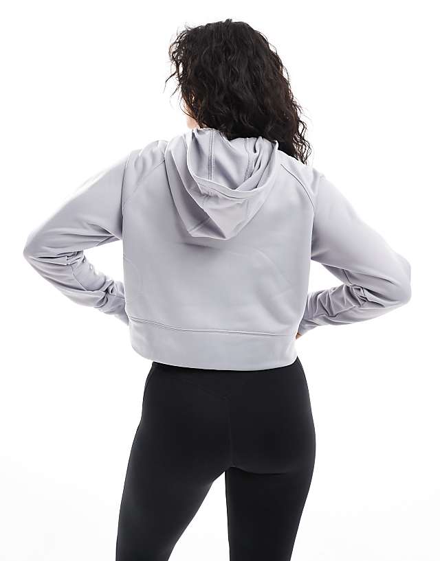 Asos Adidas Performance Game And Go Fleece Lined Hoodie In Grey