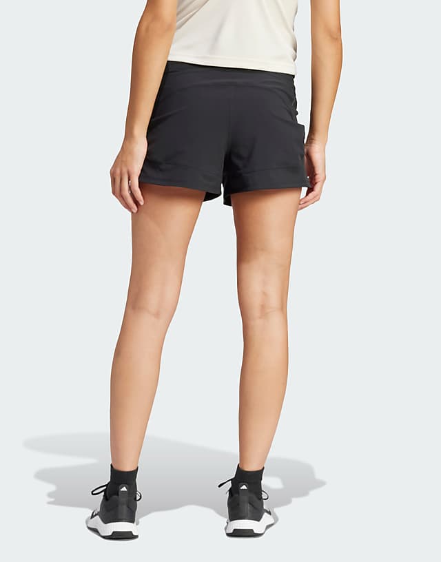 Asos Adidas Performance Maternity Pacer Stretch Shorts In Black