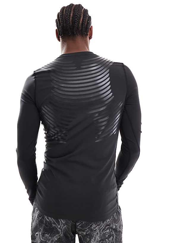 Asos Adidas Performance Techfit Control X RHEON Long-sleeve Top In Black