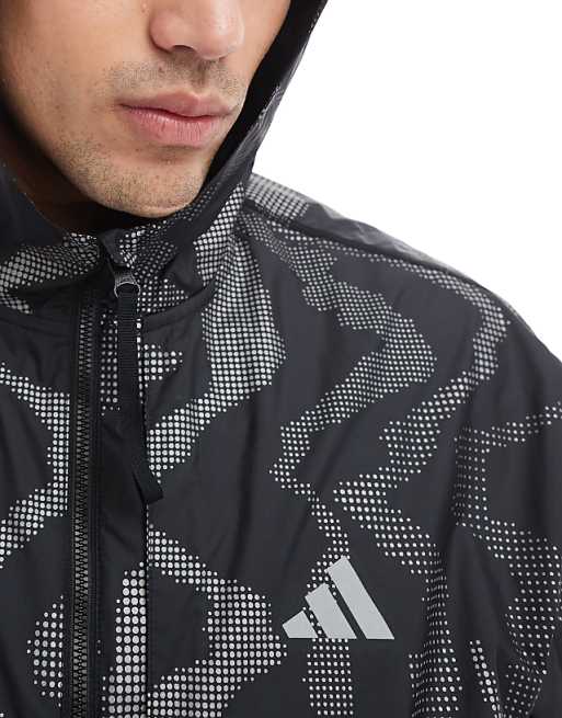 Asos Adidas Performance Ultimate Wind Rdy Jacket In Black