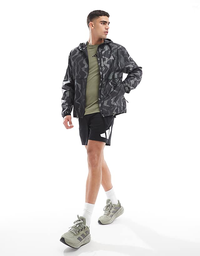 Asos Adidas Performance Ultimate Wind Rdy Jacket In Black