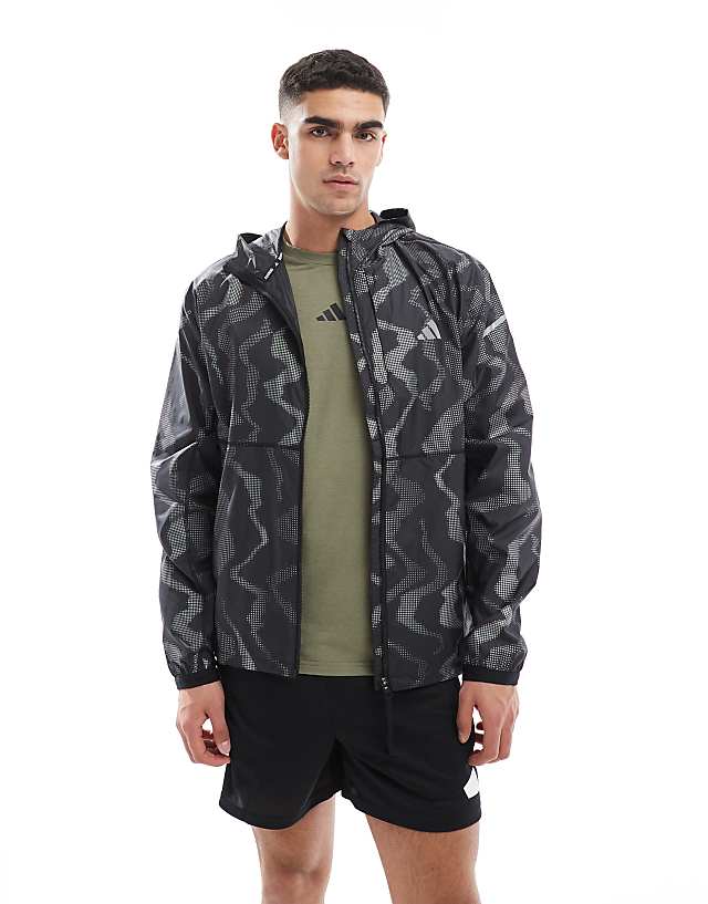 asos adidas Performance ultimate wind rdy jacket in black