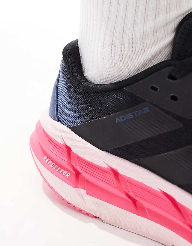 Asos Adidas Running Adistar 3 Trainers In Black And Pink