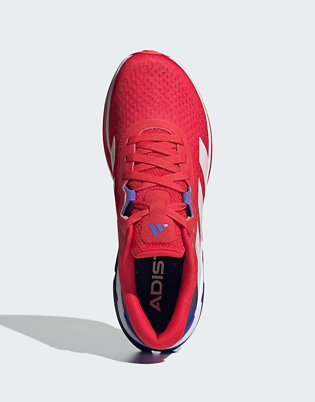 Asos Adidas Running Adistar 3 Trainers In Red And Blue