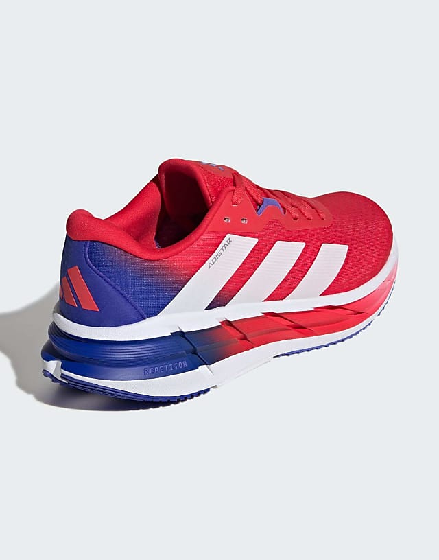 Asos Adidas Running Adistar 3 Trainers In Red And Blue