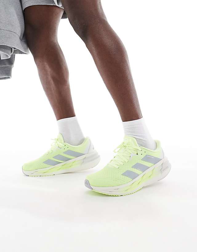 asos adidas Running Adistar 3 trainers in yellow and silver
