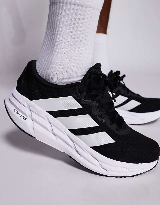 Asos Adidas Running Adistar 4 Trainers In Black And White