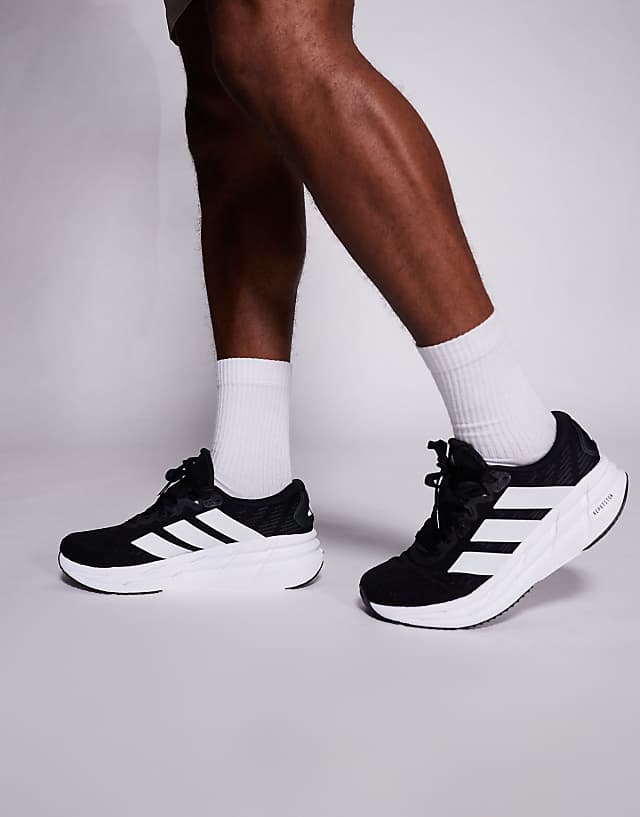 asos adidas Running Adistar 4 trainers in black and white