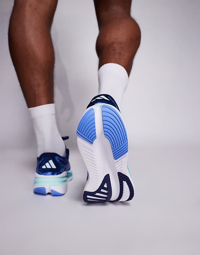 Asos Adidas Running Adistar 4 Trainers In Blue And White