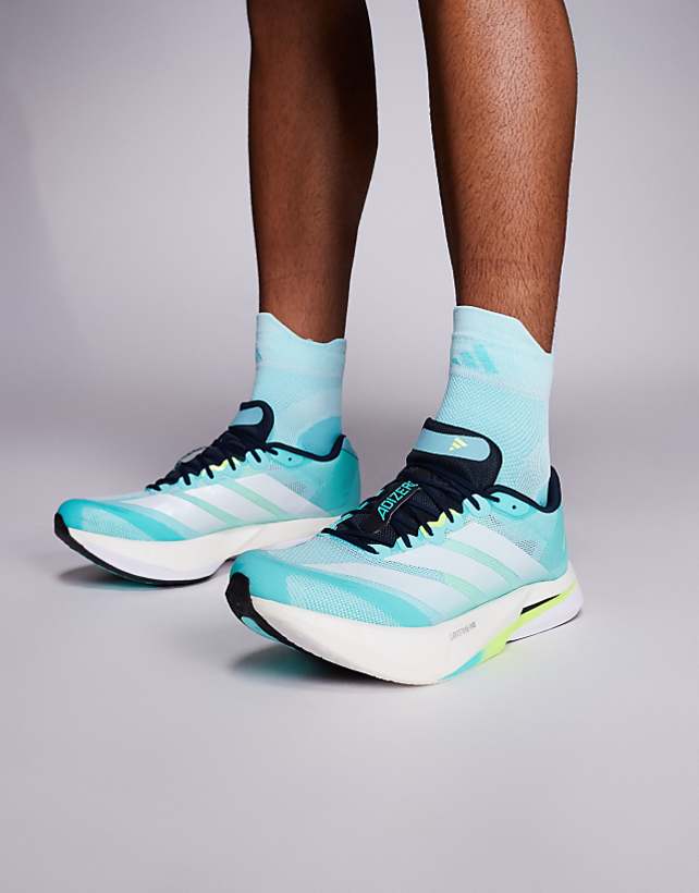 asos adidas Running Adizero Boston 13 in blue and white
