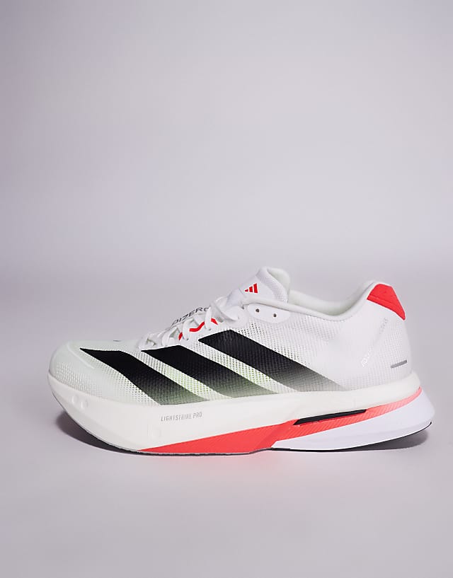 Asos Adidas Running Adizero Boston 13 In White Black And Red