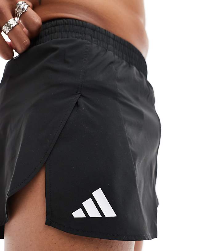 Asos Adidas Running Adizero Essentials Shorts In Black