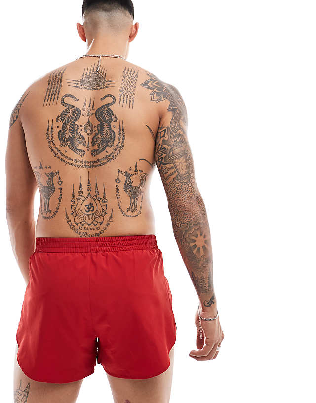 Asos Adidas Running Adizero Essentials Shorts In Red