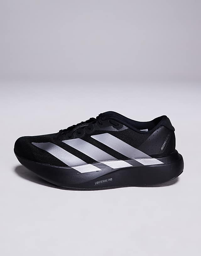Asos Adidas Running Adizero EVO SL Trainers In Black And Silver