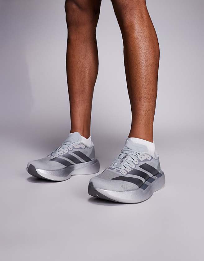 asos adidas Running Adizero EVO SL trainers in grey