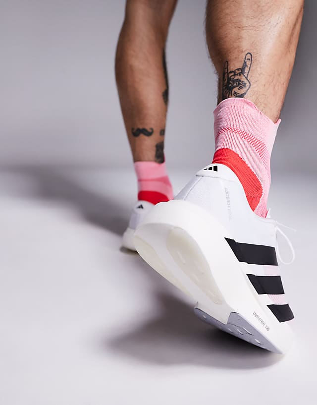 Asos Adidas Running Adizero EVO SL Trainers In White And Black