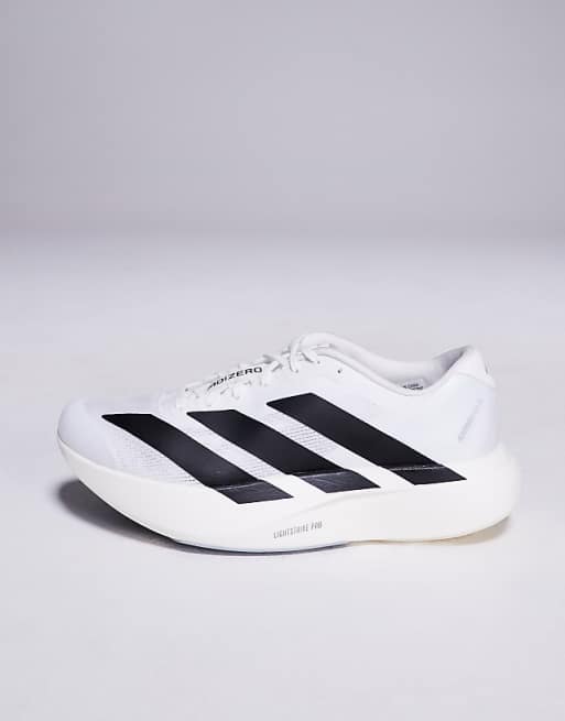 Asos Adidas Running Adizero Evo SL Trainers In White And Black