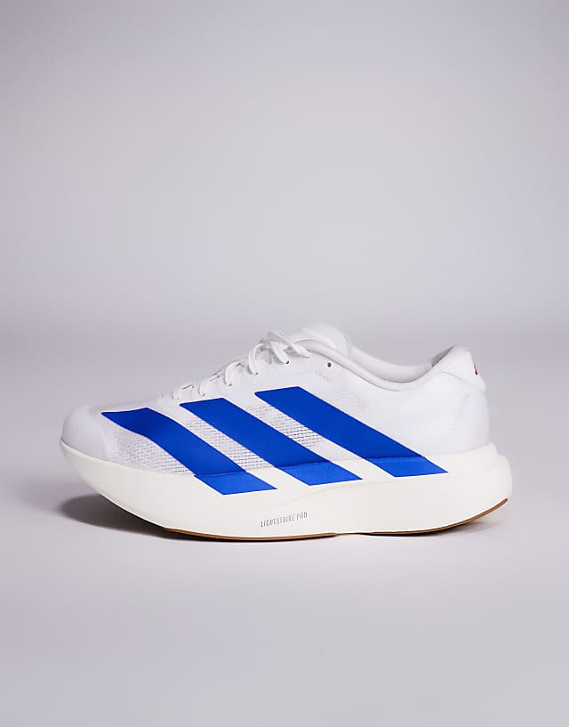 Asos Adidas Running Adizero EVO SL Trainers In White And Blue