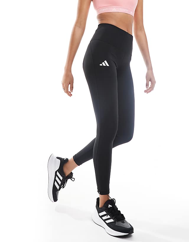 Asos Adidas Running Adizero Full Length Leggings In Black