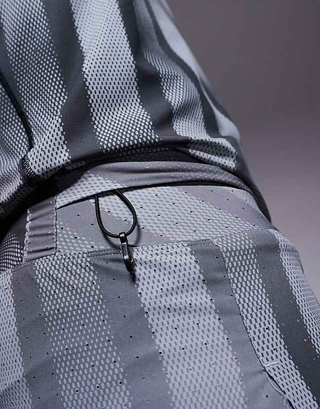 Asos Adidas Running Adizero Shorts With Print In Black And Grey
