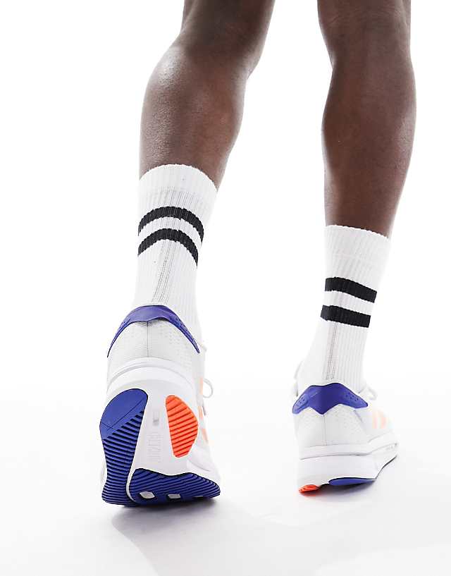 Asos Adidas Running Adizero SL2 Trainers In Grey Orange And Blue