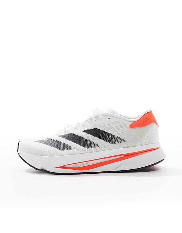 Asos Adidas Running Adizero SL2 Trainers In White And Orange