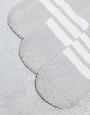 Asos Adidas Running Essentials Crew Socks In White And Grey 3 Pack