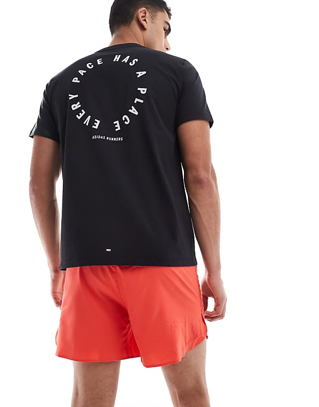 Asos Adidas Running Own The Run 3 Stripe Shorts In Red