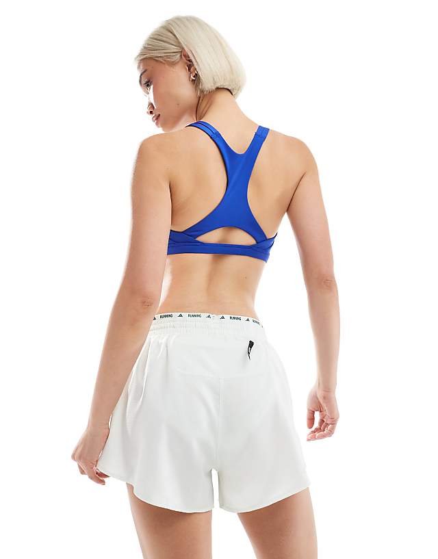 Asos Adidas Running Own The Run Shorts In White Green And Blue
