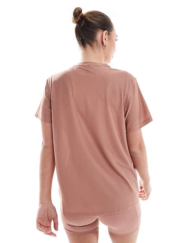 Asos Adidas Running Own The Run T-shirt In Warm Clay