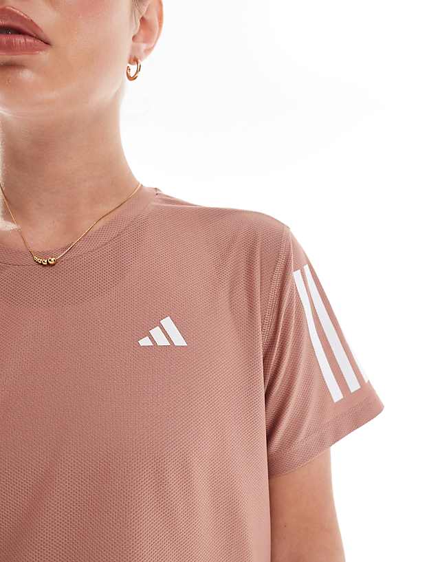 Asos Adidas Running Own The Run T-shirt In Warm Clay