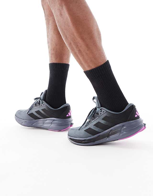 Asos Adidas Running Questar 3 Trainers In Grey And Purple