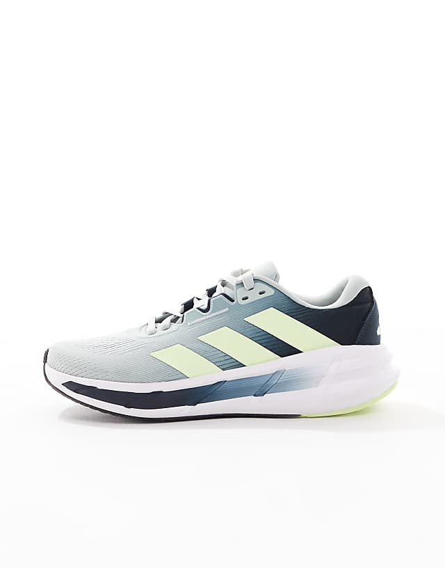 Asos Adidas Running Questar 3 Trainers In Grey And Yellow