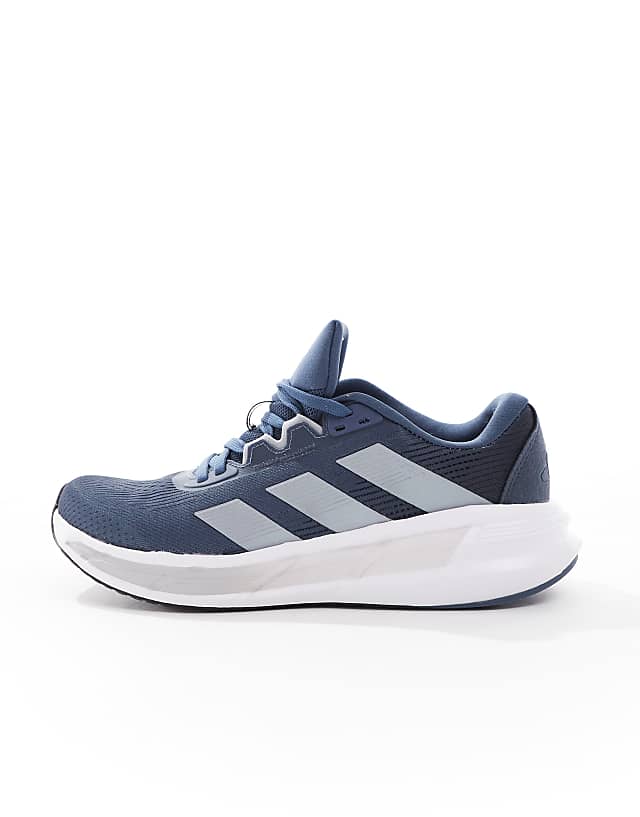 Asos Adidas Running Questar 3 Trainers In Navy And Silver
