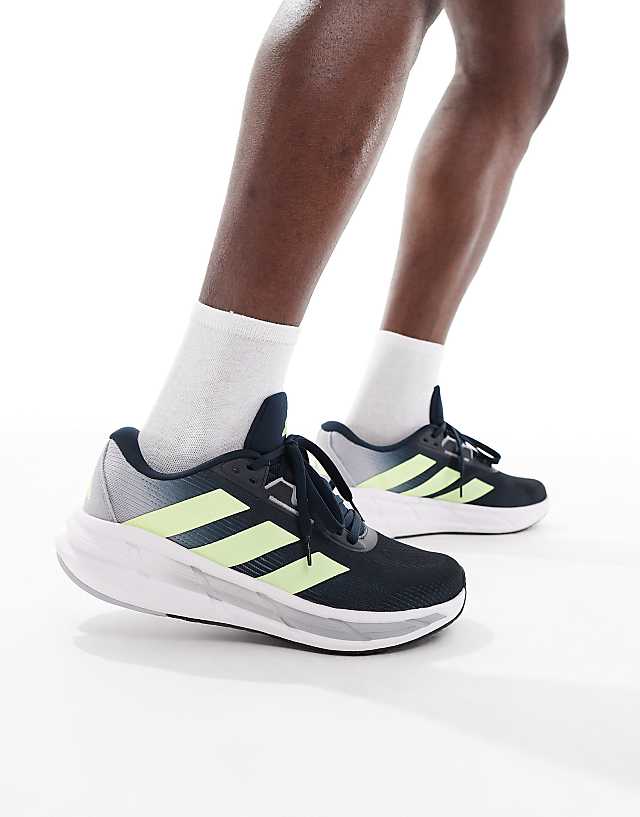 Asos Adidas Running Questar 3 Trainers In Navy And Yellow