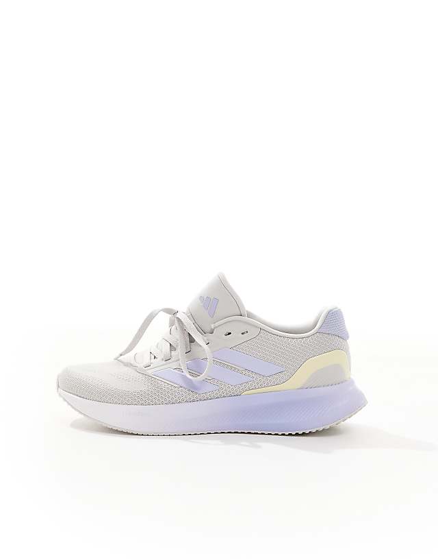 Asos Adidas Running Runfalcon 5 Trainers In Grey And Lilac