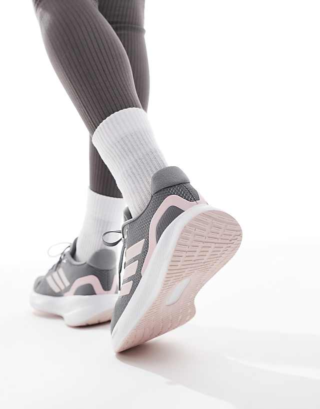 Asos Adidas Running RunFalcon 5 Trainers In Grey And Pink