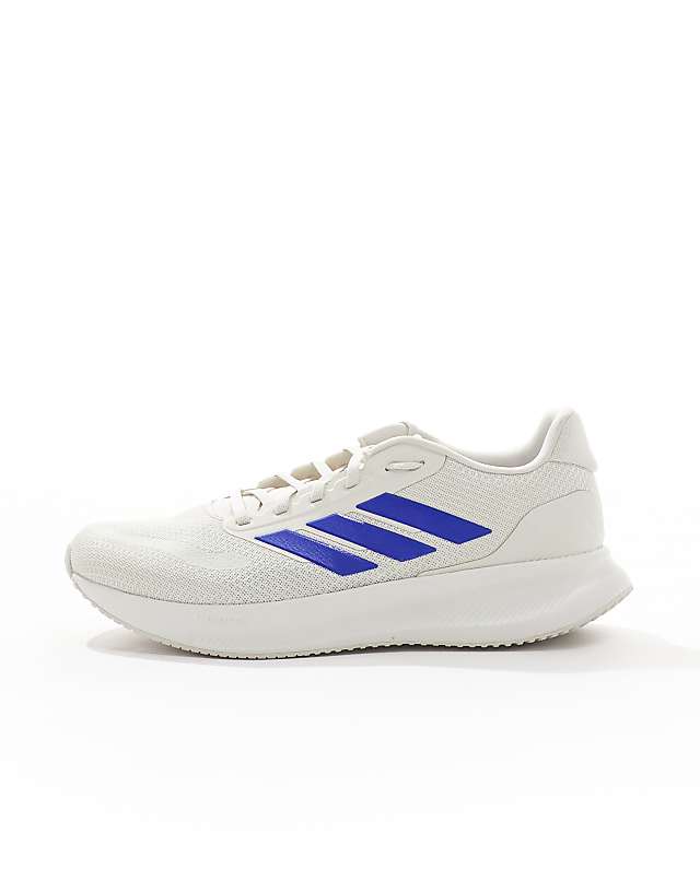 Asos Adidas Running Runfalcon 5 Trainers In Light Grey And Blue