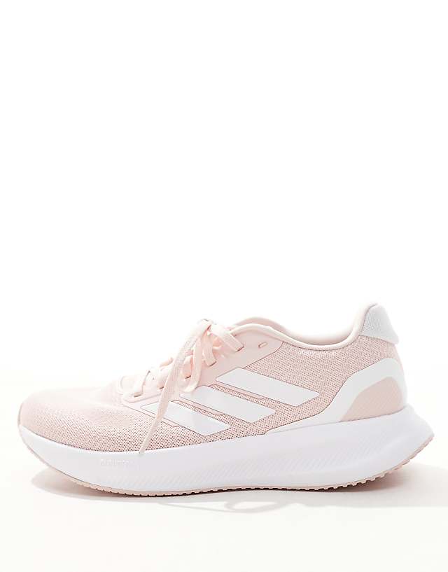 Asos Adidas Running RunFalcon 5 Trainers In Peach And White