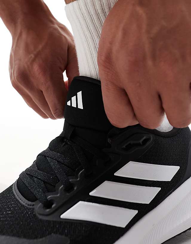 Asos Adidas Running RunFalcon Trainers In Black And White