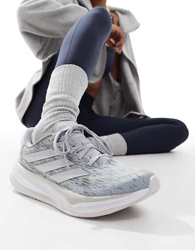 asos adidas Running Supernova Comfortglide in grey and silver
