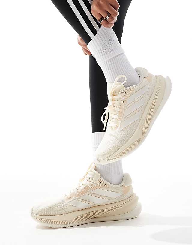 Asos Adidas Running Supernova Comfortglide In Off White