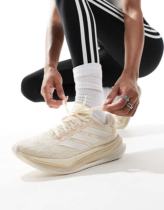 asos adidas Running Supernova Comfortglide in off white