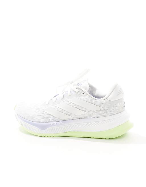Asos Adidas Running Supernova Comfortglide Trainers In Lime Grey And Silver