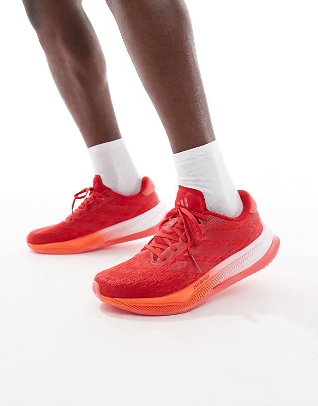 asos adidas Running Supernova Comfortglide trainers in red