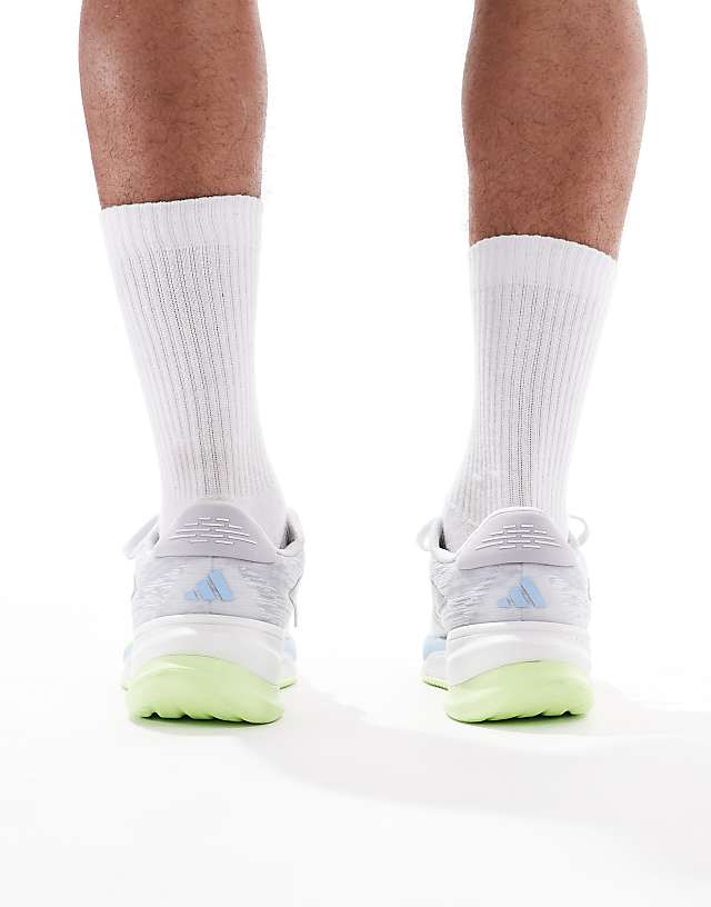 Asos Adidas Running Supernova Comfortglide Trainers In Grey Silver And Lime